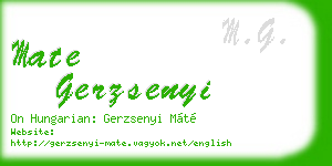 mate gerzsenyi business card