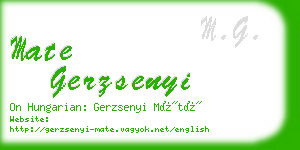 mate gerzsenyi business card